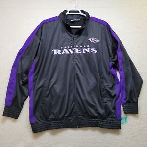 NFL Team Apparel Official Men's 4X Baltimore Ravens Full Zip Jacket Black