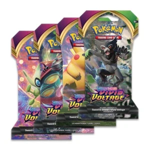 Pokémon TCG Sword & Shield Vivid Voltage Sleeved Booster Pack Bundles (RARE) - Picture 1 of 7