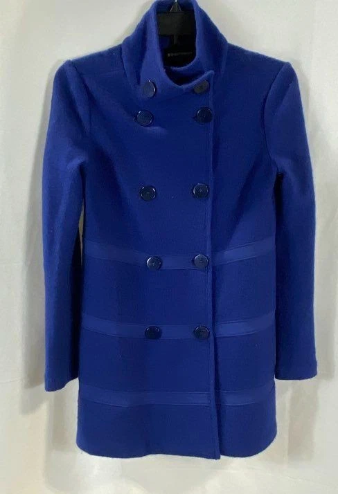 Abrigo Emporio Armani Mujer Azul Botón Doble Pecho Talla 38 Foto 1 de 4