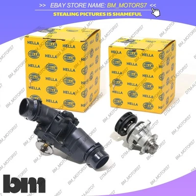 Thermostat & water pump for BMW E38 E39 E46 E53 E60 E61 E65 E66 E83 E85 Z3 - Image 1 of 4
