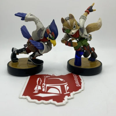 Lote Amiibo Nintendo Star Fox Super Smash Bros. Fox, Figuras Falco Foto 1 de 2