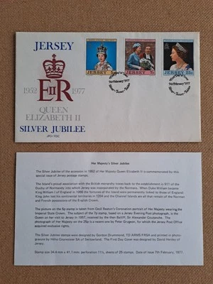 Busta francobolli Queen ELIZABETH II Argento Giubileo 1977 + SCHEDA informazioni - Immagine 1 di 4