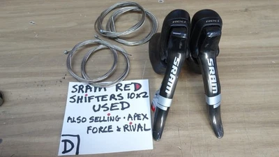 SRAM RED PAIR OF SHIFTERS  10 x 2 Speed   + USED      (D) - Image 1 of 4