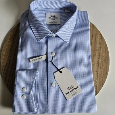 Vestido de sastrería Ben Sherman manga larga con botones para hombre talla 15 1/2 | 32/33 Foto 1 de 4