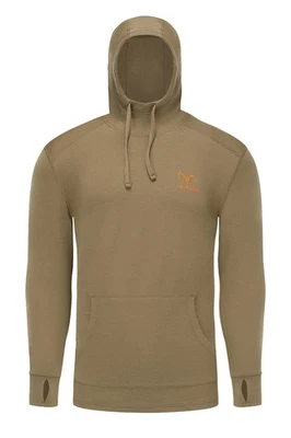 Sudadera con capucha de caza de lana merino para hombre sudadera de capa base tostado claro Foto 1 de 4