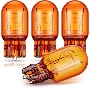 4 Pack 7444NA LED Bulbs 7444NA Long Life Miniature Bulbs Amber T20 12V 21/5W - Picture 1 of 12
