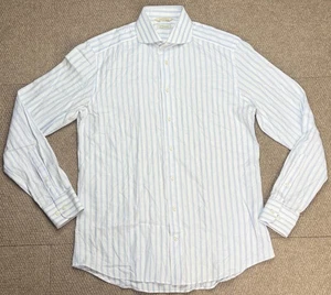 Suitsupply Eqyptian Cotton Slim Men Striped Long Sleeve Dress Shirt Size 39-15.5 - Picture 1 of 8