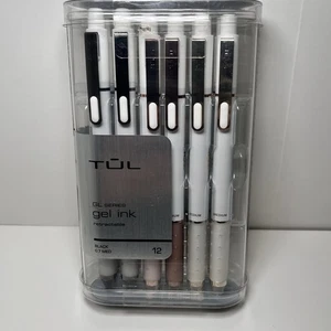 TUL GL Series Pearl White Retractable Gel Ink Pens 0.7 Med Black Ink NEW in Box - Picture 1 of 7
