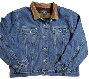 Woolrich Denim Wool Blanket Lined Jean Jacket Mens XXL (2XL) - Picture 1 of 6