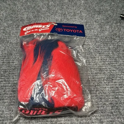 WNBA HOUSTON COMETS FUZZHEAD WIG RED & BLUE FUZZY HAT TOYOTA CENTER NEW - Image 1 of 4