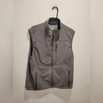 Outdoor Ventures 男式 L 码灰色抓绒户外背心 — 第 1/4 张图片
