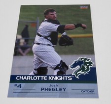 Josh Phegley 2013 Charlotte KNIGHTS Catcher Choice #20 Baseball Card