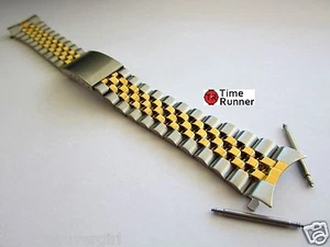 20 mm Men's Jubilee Two Tone Watch Band Bracelet 5 Micron Plating - Picture 1 of 6