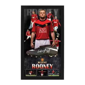 WAYNE ROONEY HAND SIGNED FRAMED BOOT MANCHESTER UNITED F.C EPL SOCCER BECKHAM - Picture 1 of 1