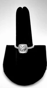 Fragant Jewels Sterling Silver Clad Engagement ring Size 8.5 - Picture 1 of 3