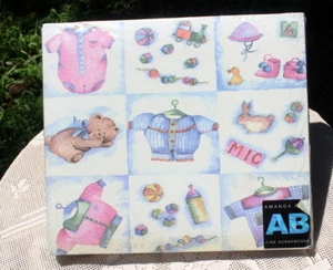 Versiegelt Amanda Blu feines Sammelalbum Baby Patchwork Thema 14 x 12,5 - Bild 1 von 4