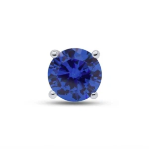 0,25 Karat Saphir Solitär Martini Einzelstecker Herren Ohrringe 14K Gold Silber - Bild 1 von 3