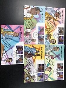 US FDC 2983-92 Jazz Musicians Set Of 10 First Day Of Issue Collins Hand Painted - Picture 1 of 3
