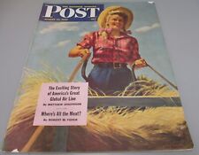 VTG  8/14/1943 COMPLETE SATURDAY EVENING POST MAGAZINE, WW2 ARTICLES & GOOD ADS