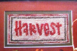 Punch Needle Kit w/Stamped Weavers Cloth Primitive HARVEST Autumn Thanksgiving - Imagen 1 de 2