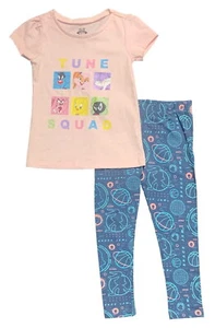 Juego de camisetas y leggings Looney Tunes ☆Little Girls Space Jam Tune Squad talla 4-6x - Imagen 1 de 4