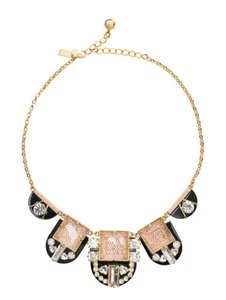 Kate Spade New York Women's Imperial Tile Collar Necklace in Gold Tone/Black - Picture 1 of 2