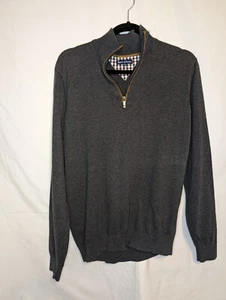 Report Collection Large Quarter Zip Pullover Sweater Gray - Picture 1 of 4