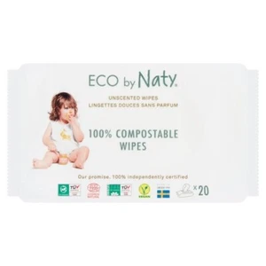 Eco by Naty Unscented Wipes, Travel Pack - 20 per pack - Picture 1 of 1