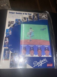 1995 Budweiser DODGERS Rookie Of The Year Hologram Hideo Nomo 10x14" NIP