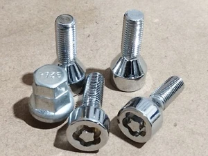 CERRADURAS RUEDA VENTI M12 X 1.25 27MM ROSCA CÓNICA RUEDA COCHE PERNO CERRADURAS (PLATEADO) - Imagen 1 de 3