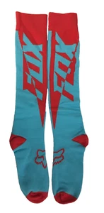 FOX Unisex Aqua blue /Orange Red Head turner Knee High Socks One Size - Picture 1 of 6