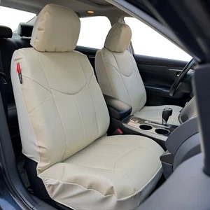 Faux Leather Seat Covers Front Pair Beige Sports Design For Volvo XC90 - Bild 1 von 6