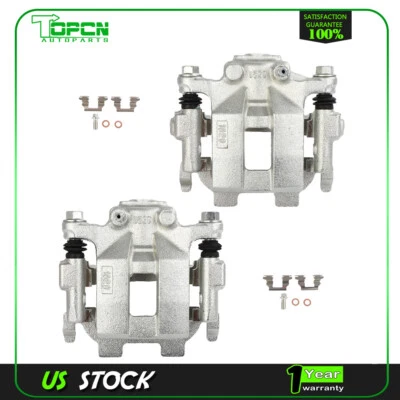 Rear Pair Brake Calipers w/ Bracket Accessories For 2009-2017 2018 Nissan Maxima - Image 1 of 4