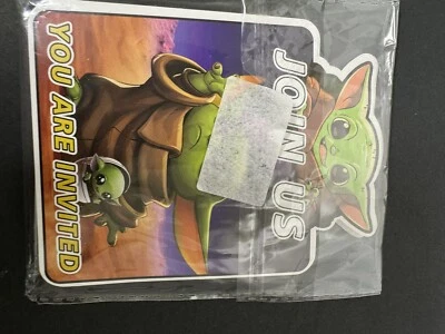 Star Wars Grogu Fiesta Invitaciones Niños Aula Cumpleaños Evento Especial - 20 piezas Foto 1 de 2