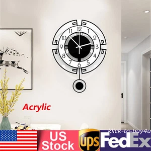 Large Swing Wall Clock Modern Nordic Living Room Silent Pendulum Wall Clock - Picture 1 of 11