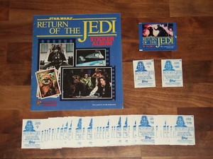 Star Wars The Return of The Jedi Panini & Topps Complete Stickers & Empty Album