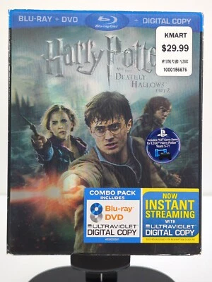 HARRY POTTER & DEATHLY HALLOWS: Part 2 (Blu-ray + DVD, 2011, PG-13) 3-Disc Set - Image 1 of 4
