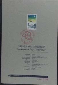 BD)1997, MEXICO, 40 YEARS OF THE AUTONOMOUS UNIVERSITY OF BAJA CALIFORNIA, FDB - Picture 1 of 1
