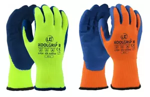 KoolGrip Thermal Gloves Thermo-Star Latex Palm Coated Cold Winter Grip UCi  - Picture 1 of 5