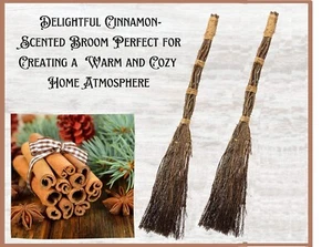 2 PACK Original Cinnamon Broom A Touch of Country Magic All Ocasionas Christmas - Picture 1 of 6