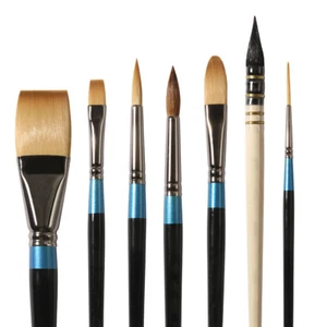 Daler Rowney Aquafine Watercolour Paint Brushes in Assorted Shapes and Sizes - Picture 1 of 58
