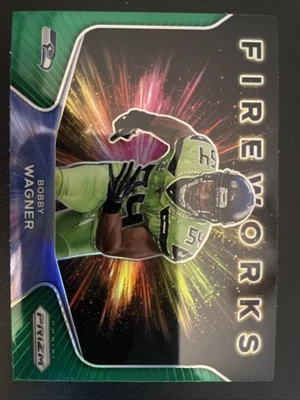 2020 Panini Prizm - Fireworks Bobby Wagner #24 Green Prizm - Image 1 of 4