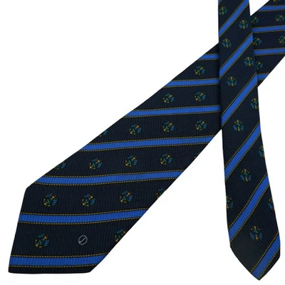 Corbata Dunhill seda azul marino oscuro rayas Italia (impuesto de importación de EE. UU. incluido) Foto 1 de 4