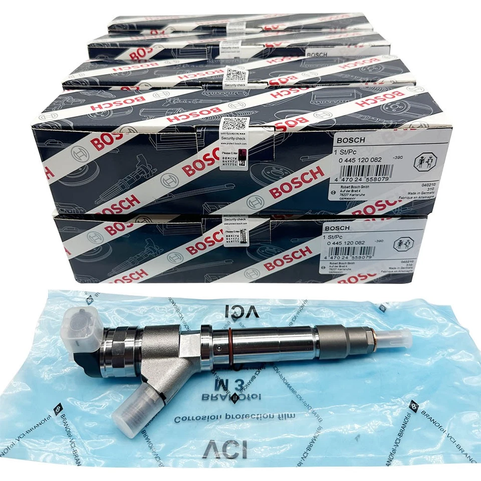 8x Bosch Fuel Injector For GMC LMM Duramax 07-10 6.6L 0445120082 0986435520 NEW Foto 1 de 4