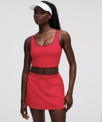 Camisa Tenis Lululemon Malla Texturizada Recortada Roja Talla M Nueva Con Etiquetas Foto 1 de 4