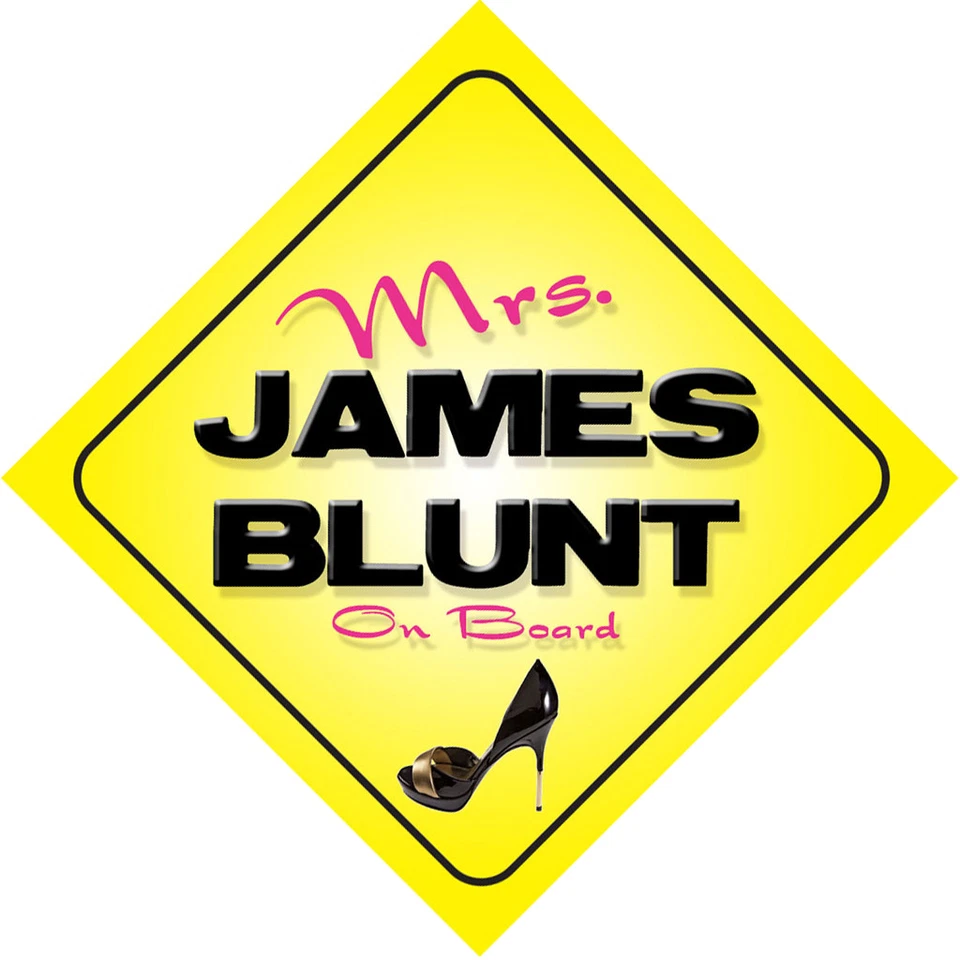 "Cartel de coche de Mrs. James Blunt a bordo ""Just the Ticket""