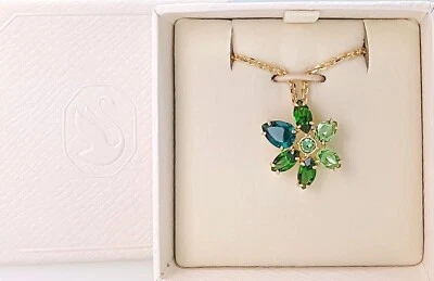 Nuevo Collar Colgante Gema Cristal Flor Verde SWAROVSKI 100% Auténtico 5658399 Foto 1 de 4