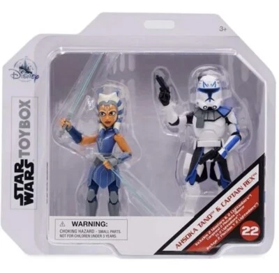 🔥 Figura Disney Clon Star Wars Toybox Ahsoka Tano y Capitán Rex Paquete de 2 SELLADOS Foto 1 de 4