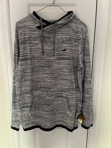 HOLLISTER HOODIE LIGHT TOP SWEATSHIRT SIZE M MEN POCKET BLUE WHITE NEW 🦅 - Picture 1 of 2