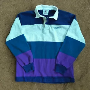 Vintage John Carroll University Barbarian Rugby Polo Shirt M Color Block Canada - Bild 1 von 6